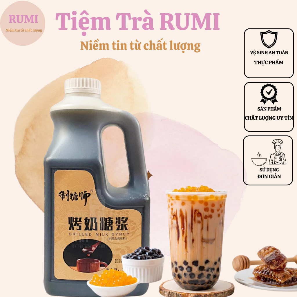 Siro Làm Trà Sữa Nướng /sốt nướng tada/ Sốt Nướng/ Siro Sữa Nướng Chuẩn Vị Can 2.3kg/