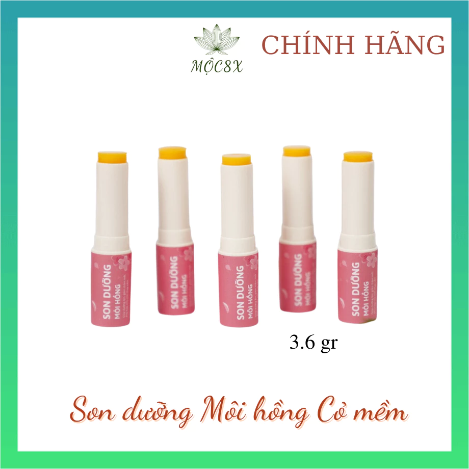 Son Dưỡng Hồng Môi Giảm Thâm Môi Siêu Dưỡng Vitamin E Cỏ mềm Homelab 3,6g