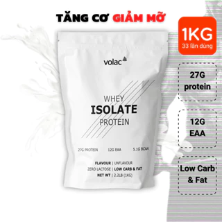 Whey Protein Isolate VOLAC 90% Protein - Sữa tăng cơ giảm mỡ 1KG