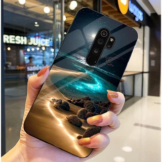 Ốp Lưng XIAOMI REDMI 9, NOTE 8 PRO Mặt lưng kính tráng gương, thiết kế thiên hà