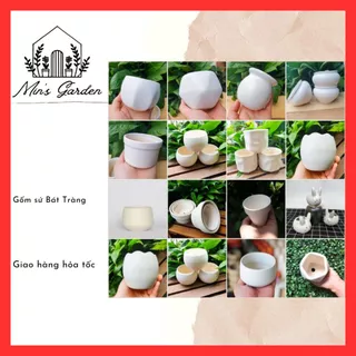 Chậu sứ mini các loại 🔥FREE SHIP🔥 trồng xương rồng, sen đá, cẩm nhung, tiểu cảnh