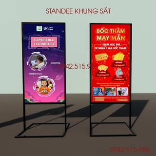 Standee khung sắt ngoài trời - biển vẫy ngoài trời