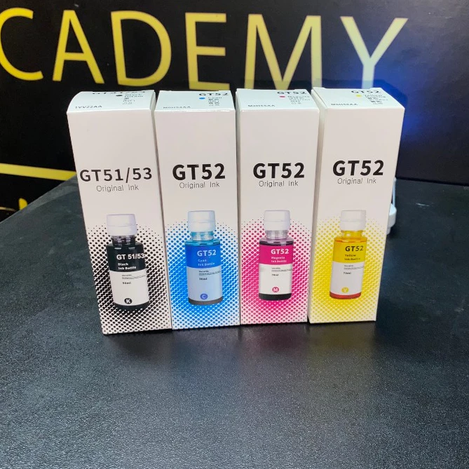 Mực in phun GT53, GT52 cho máy in HP tank 115, 315, 319, 400, 415, 510 GT 5810, GT 5820 Mực màu canon refill ink
