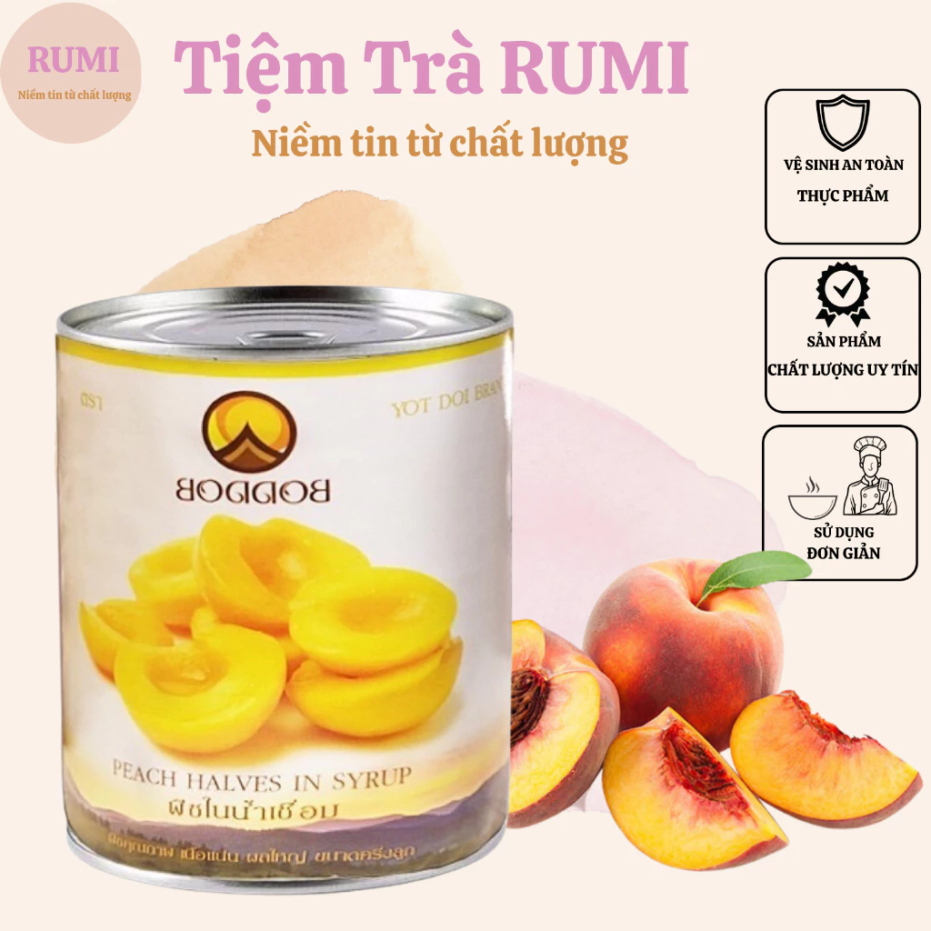 Đào Lon Ngâm Thái Lan 820g (date dài)