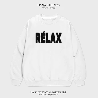 Áo Sweater Nam Nữ Trơn Form Rộng Nỉ Bông Cotton Unisex, Áo Khoác Hoodie Basic Tee Oversize Trend Thu Đông 2023 -Rélaxx