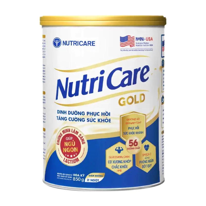 (Mẫu Mới )Lon 850g Sữa Bột Dinh Dưỡng Nutricare Gold  Bổ Sung Dinh Dưỡng Cho Ngừời Cao Tuổi