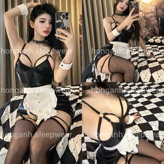 C67 cosplay thỏ da hóa trang bunny maid hầu gái bồi bàn da mềm sexy gợi cảm clip thật