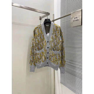 ⚡️[Hight Quality] Hàng Có Sẵn!! Áo Khoác Len Cardigan D1.or Multicolor Wool Jacquard - Họa Tiết Monogram Tinh Tế Nam Nữ