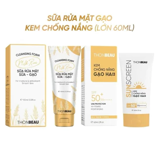 SỬA RỬA MẶT 100ML + KEM CHỐNG NẮNG 60ML