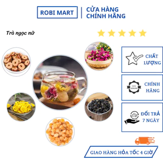 Trà ngọc nữ (táo thái lát, long nhãn, hắc kỳ tử, nụ hồng, cúc vàng) robimart đẹp da, đẹp dáng - set 10, 20, 30 gói