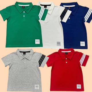 Áo thun cổ bẻ Polo cho bé trai,bé gái vải 100%COTTON SIÊU ĐẸP-size từ 14-42kg