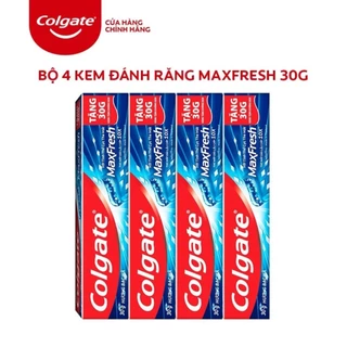 Bộ 4 Kem đánh răng Colgate MaxFresh bạc hà the mát 30g /tuýp