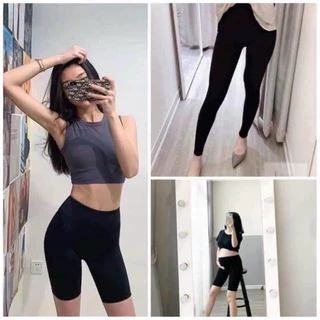 [CHUẨN THÁI] QUẦN LEGGING F/XL MÀU ĐEN TAG RAINBOW THÁI LAN