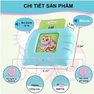 Máy đọc thẻ Anh - Việt cho bé luyện nghe luyện nói tiếng anh, phát triển trí não cho bé 2 3 4 5 tuổi
