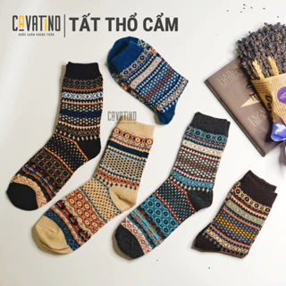 Tất Thổ Cẩm Cao Cổ Vintage Cavatino T001