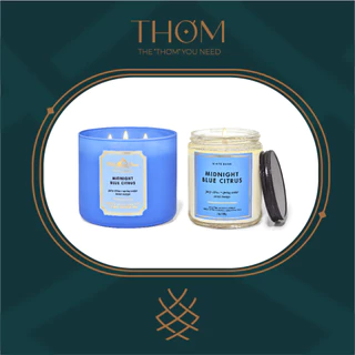 MIDNIGHT BLUE CITRUS | Nến thơm 3 bấc 411gr 1 bấc 198g Bath and Body Works 3 Wick Scented Candles