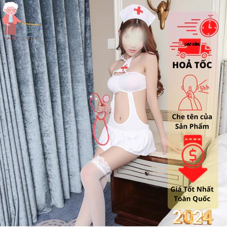 Set Đồ Cosplay Sexy Nữ Y Tá Gợi Cảm QQ176 - không vớ ( 004 )