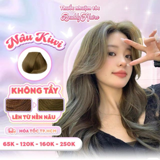 Thuốc nhuộm tóc màu NÂU KIWI thuốc nhuộm tóc không cần tẩy, kem nhuộm tóc tại nhà Buddyhairs