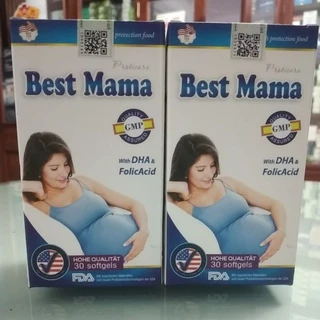 Best Mama bổ sung sắt, acid folic, các multivitamin khoáng chất và DHA cho mẹ bầu trước và sau sinh lọ 30 viên