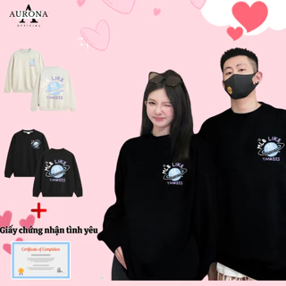 [MUA 2 TẶNG CHỨNG NHẬN TÌNH YÊU] Áo đôi sweater nam nữ MLB vải nỉ Cotton thu đông co dãn, dày dặn mềm mịn form rộng