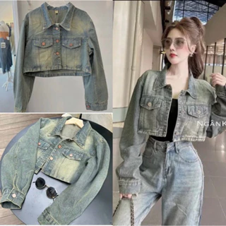 ÁO KHOÁC JEANS NỮ DÁNG NGẮN CROP