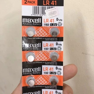 Pin LR41 AG3 192 392A SR41W chính hãng Maxell