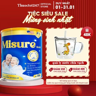 MISURE 850G - Sữa Non Ngủ Ngon MISURE Gold 850G - Hỗ trợ cải thiện giấc ngủ ,bổ sung dinh dưỡng. Công nghệ 100% từ HOA K