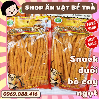 Snack đuôi bò cay siêu to, đồ ăn vặt cổng trường (bịch lớn~360gr)