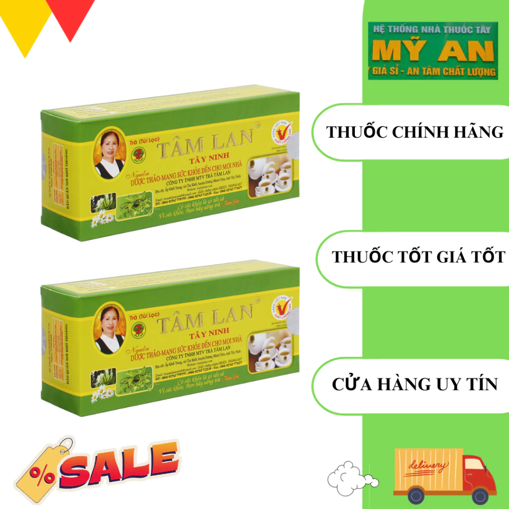 Trà túi lọc Tâm Lan Tây Ninh hỗ trợ thanh nhiệt, mát gan hộp 30 gói x 4g