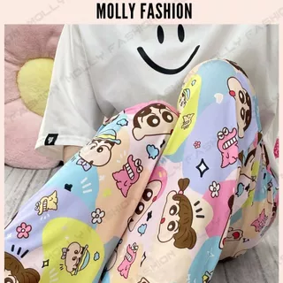 QUẦN DÀI NO'SU.KE HOME Unisex DƯỚI 62kg ❤️ Quần dài thun lạnh hoạt hình mặc nhà nam nữ form rộng Freesize Molly Fashion