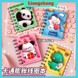 Sổ tay cute hình động vật  - Sổ tay ghi chép lò xo mini nhỏ gọn bỏ túi 80 trang a7.