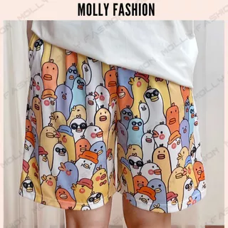 Quần Short hoạt hình Unisex CHICKEN ❤️ Quần đùi nam nữ mặc nhà Freesize 38-80kg Molly Fashion