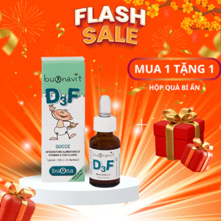 Buonavit D3F – Bổ Sung Vitamin D3 Và Flor Dạng Nhỏ Giọt, Giúp Tăng Hấp Thu Canxi, Răng Đẹp Dáng Cao - Lọ 12ml