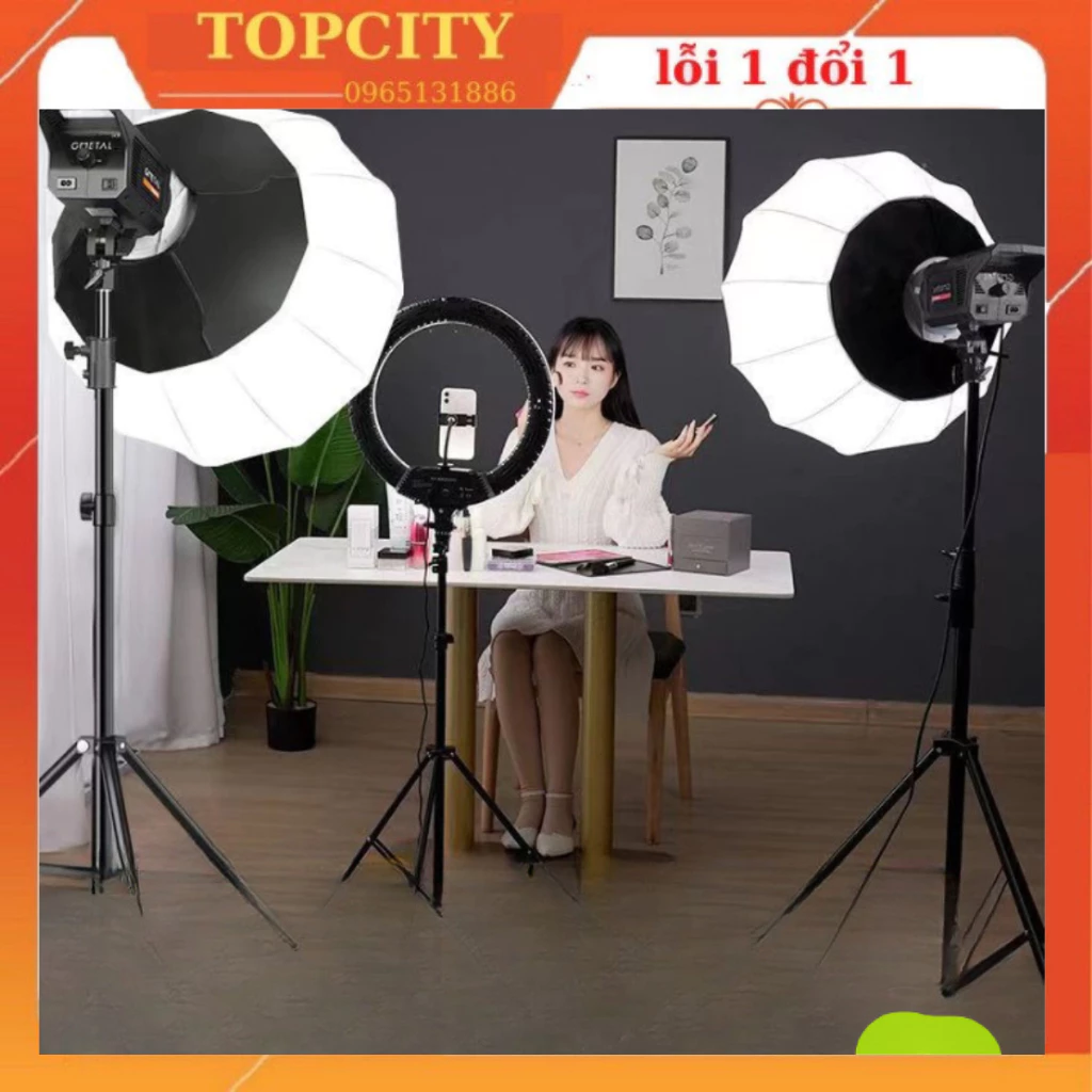 Bộ Đèn Chụp Studio Hình Cầu Bediro BD-400S chụp ảnh quay video livestream chuyên nghiệp, Bộ đèn Ngàm Softbox chiếu sáng