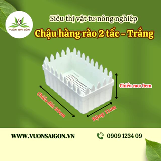 (Combo 3 chậu) Chậu hàng rào 20x11x9cm - Green City