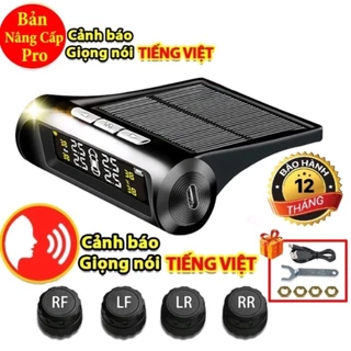 Cảm Biến Áp Suất Lốp Ô Tô - Dùng Pin Năng Lượng Mặt Trời, Cảnh Báo Giọng Nói Tiếng Việt Bảo Hành 12 Tháng