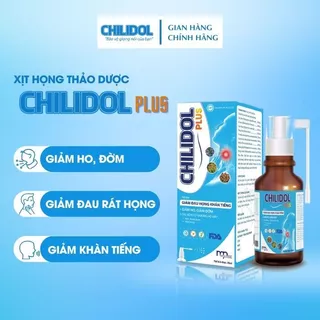 Xịt CHILIDOL Plus giảm đau rát họng, hỗ trợ cải thiện khản tiếng, giảm ho lọ 30ml