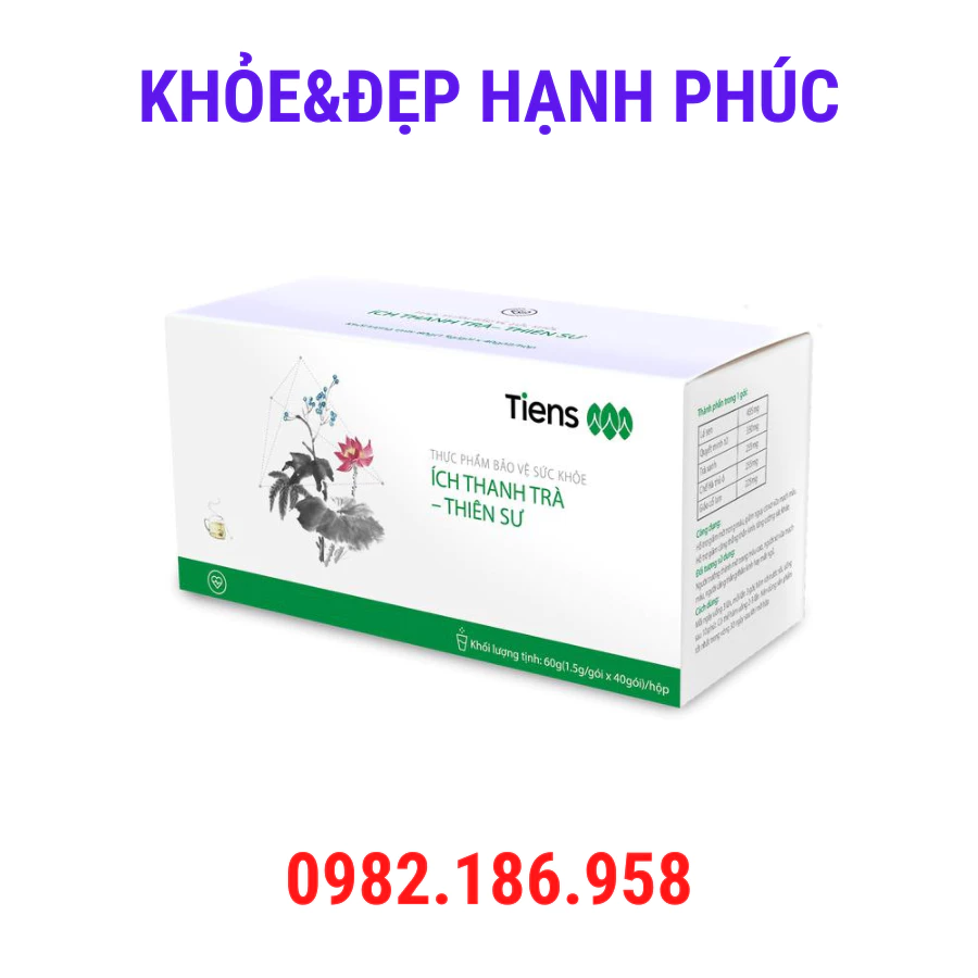 Ích thanh trà – Trà giảm mỡ máu, Tăng cường sức khỏe Thiên Sư - 40 gói/hộp