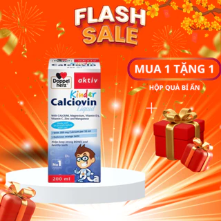 [TPCN Nhập Khẩu] Siro bổ sung Canxi hữu cơ dành cho bé Doppelherz Aktiv Kinder Calciovin Liquid (Chai 200ml)