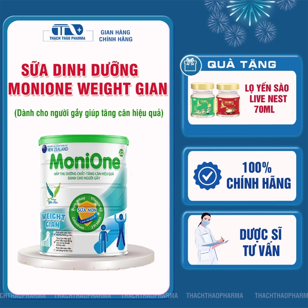 SỮA BỘT DINH DƯỠNG MONIONE WEIGHT GIAN - DÀNH CHO NGƯỜI GẦY, MUỐN TĂNG CÂN