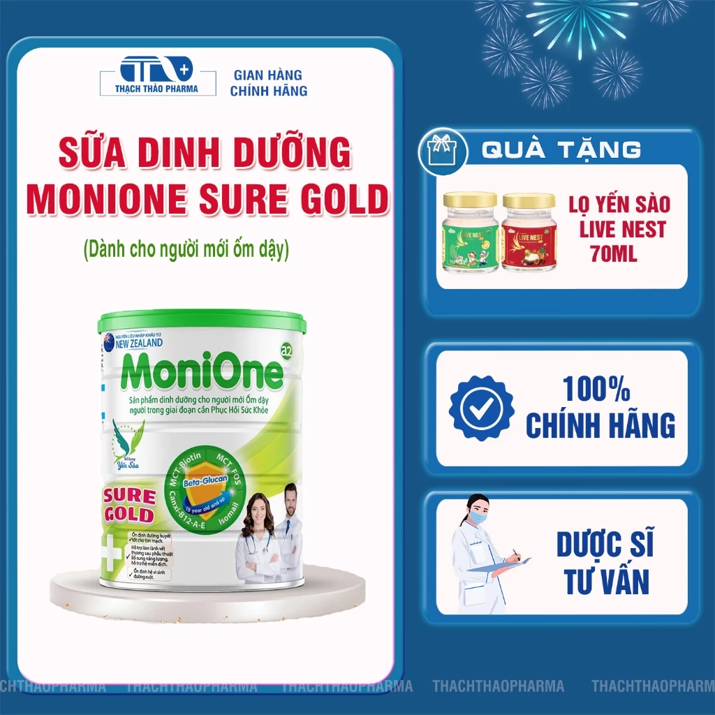 SỮA BỘT DINH DƯỠNG MONIONE SURE GOLD - DÀNH CHO NGƯỜI MỚI ỐM DẬY, MUỐN PHỤC HỒI SỨC KHỎE