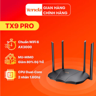 Bộ Phát WiFi Tenda TX9 Pro Chuẩn WiFi 6 AX3000Mbps - Hàng Chính Hãng