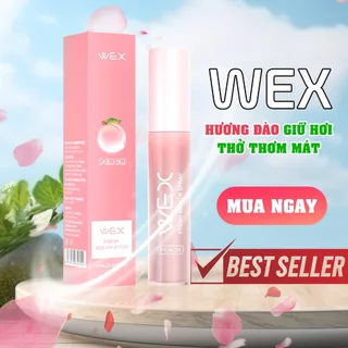 Xịt Thơm Miệng Vị Đào Ngừa Hôi Miệng và Sâu Men Vi Sinh Hiệu Quả, Duy Trì Hơi Thở Thơm Mát WEX dành cho nam nữ