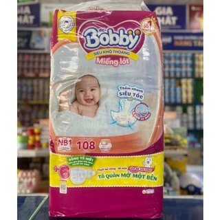 Miếng lót Bobby size Newborn 1 108 miếng (dưới 5kg)
