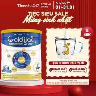 Sữa non tổ yến Goldilac Grow 650g [CHÍNH HÃNG] - Sữa tăng cân,Tăng Sức Đề Kháng, Bé Ăn Ngon Ngủ Ngon