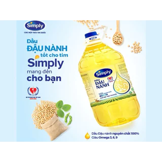 Dầu đậu nành nguyên chất Simply can 5 lít