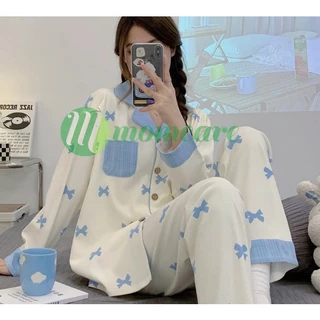 Pijama bầu sau sinh cho con bú ti - Đồ bộ ngủ Pizama bầu đẹp mặc nhà - Quần áo thời trang dài tay cho mẹ giá rẻ Bigsize