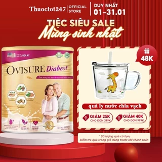 Sữa hạt tiểu đường Ovisure Diabest lon 650g chính hãng date mới