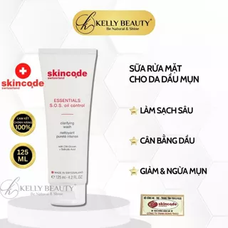 Sữa Rửa Mặt Cho Da Dầu Mụn Skincode Essentials SOS Oil Control Clarifying Wash | Kelly Beauty