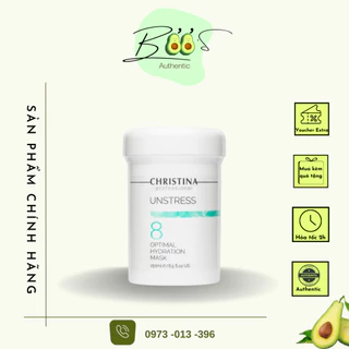 Mặt Nạ Christina Unstress 8 Optimal Hydration | Mask dưỡng ẩm phục hồi, làm dịu các vết viêm sưng và các vết mẩn đỏ